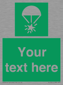 Custom sign safe condition Rocket parachute flare